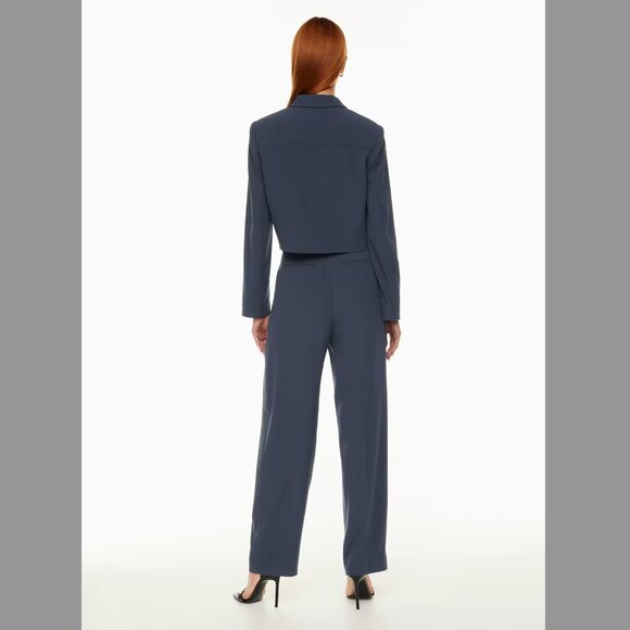 Aritzia Babaton Frances Jacket Blue Total Eclipse Size XL | Button Front Blazer - Picture 9 of 14